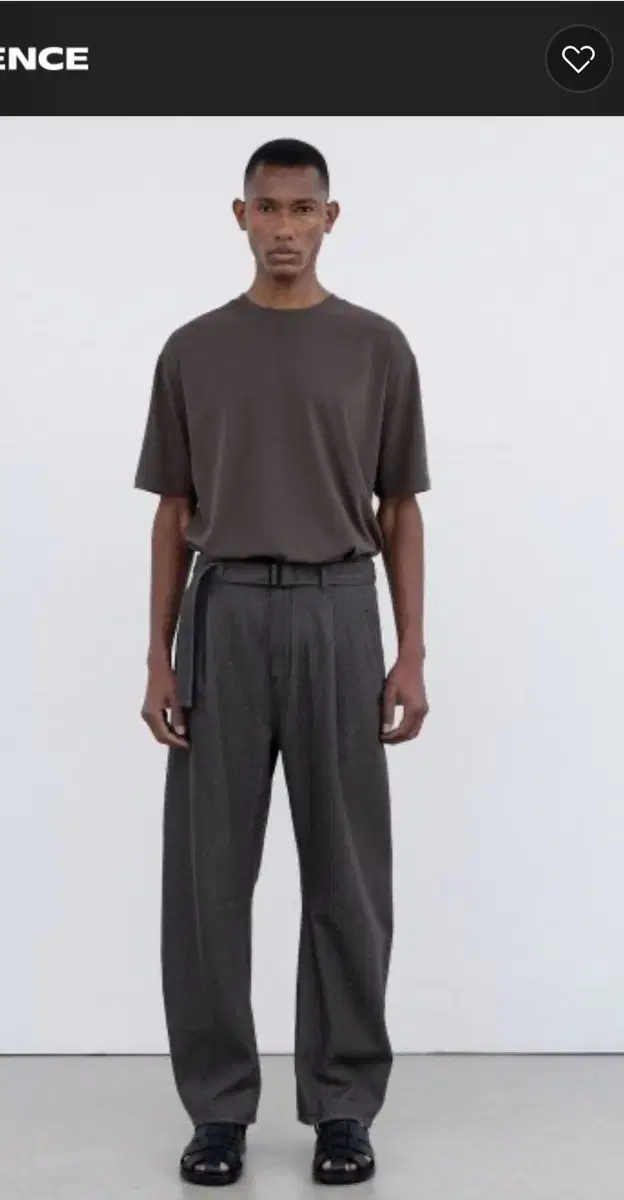 Insilence Curved Belted Pants