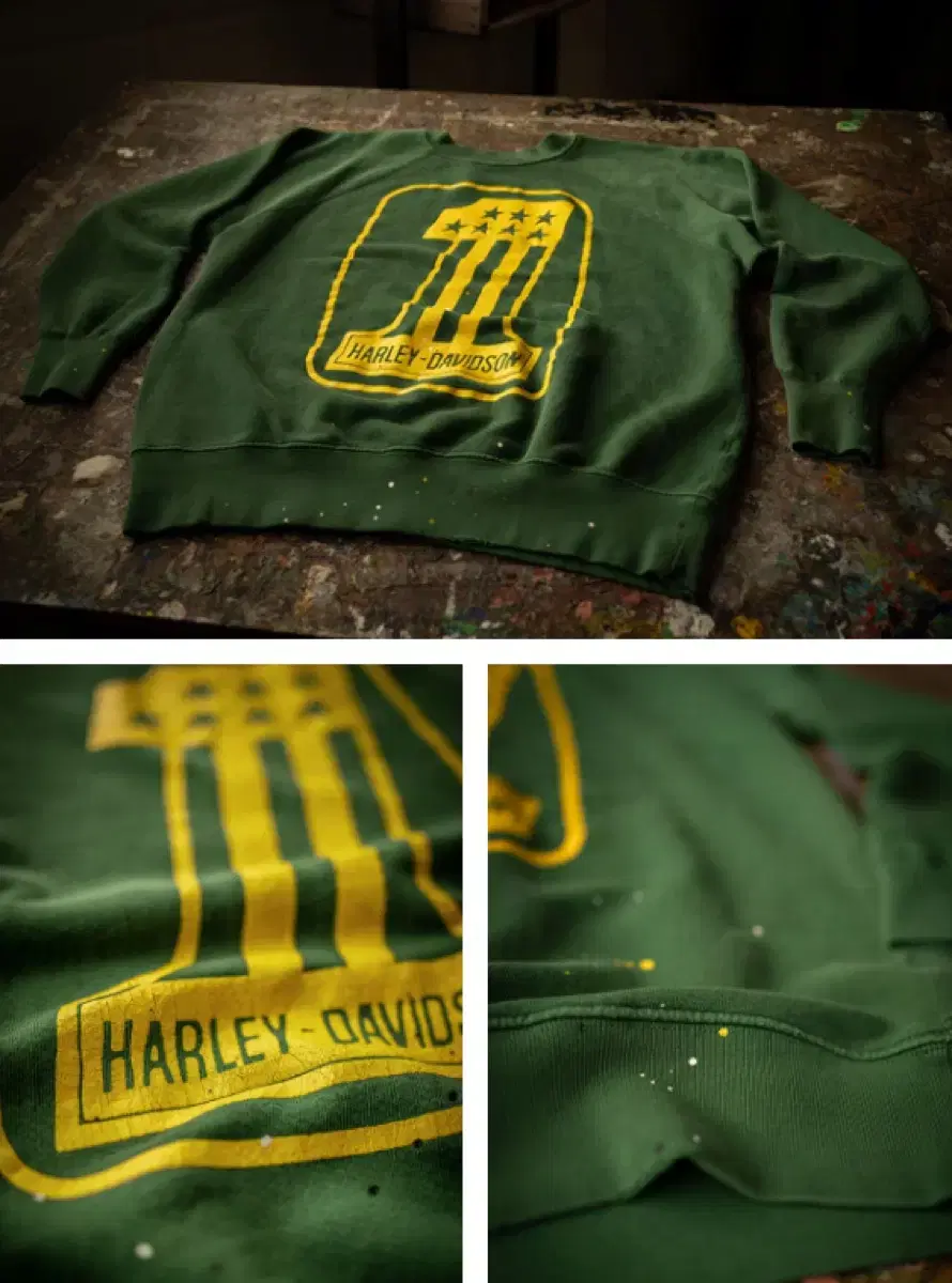 XL) Madeworn Made One Harley Painted Sweatshirt