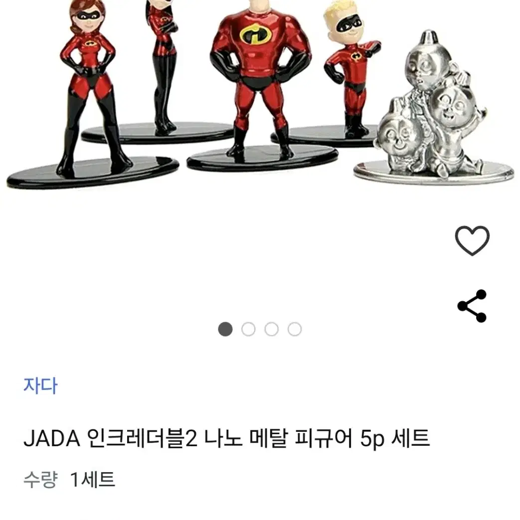 JADA 인크레더블2 나노 메탈 피규어 5p 세트