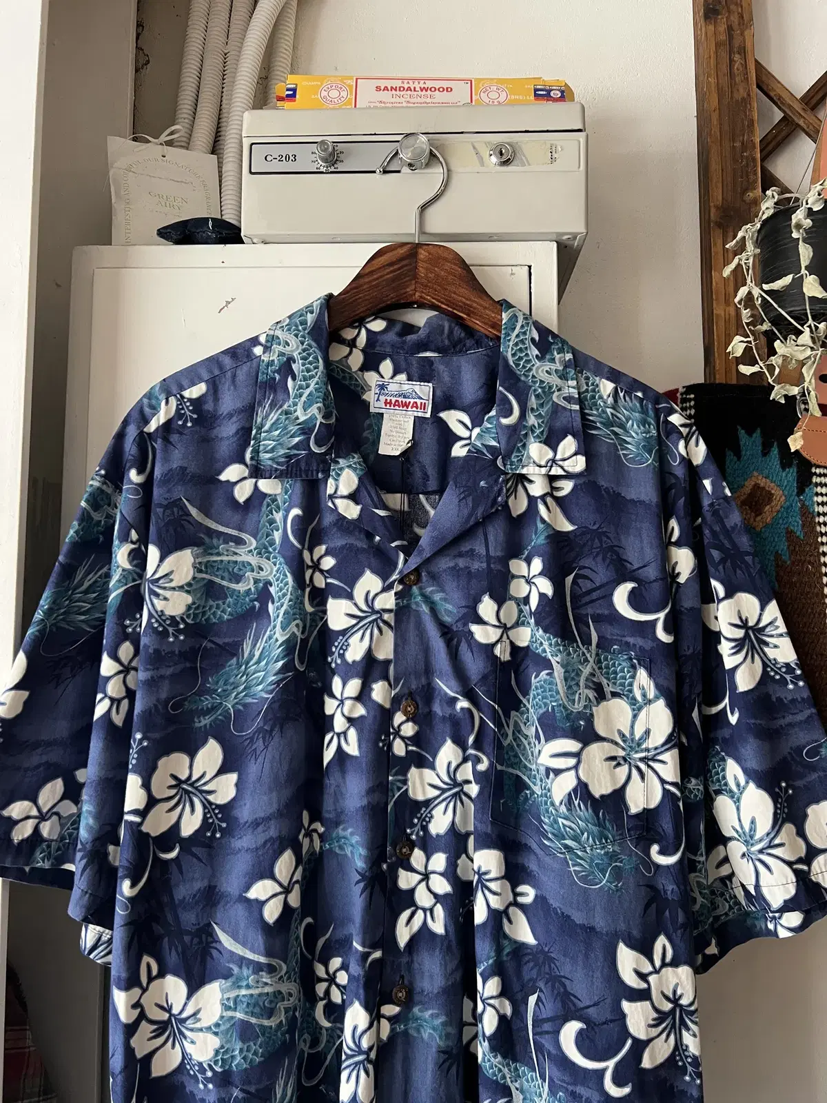 [2XL]90's Made in Hawaii 플로랄 패턴 하와이안 셔츠