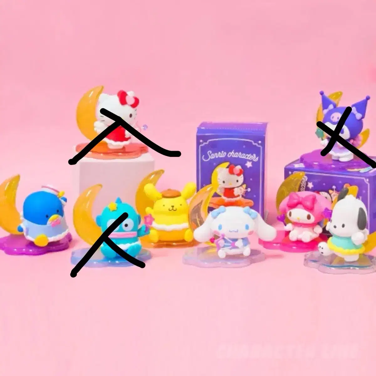 Sanrio Angelmoon Figure Confirmed Pochaco Cinnamon Roll Pompompurin Mymelody Tuxedo Sam