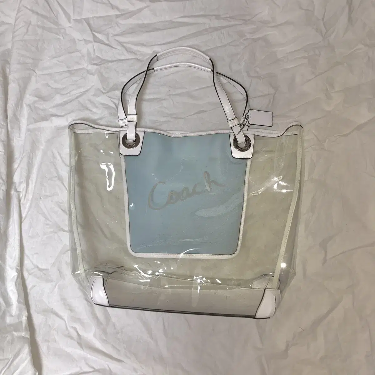 Vintage Coach transparent beach bag