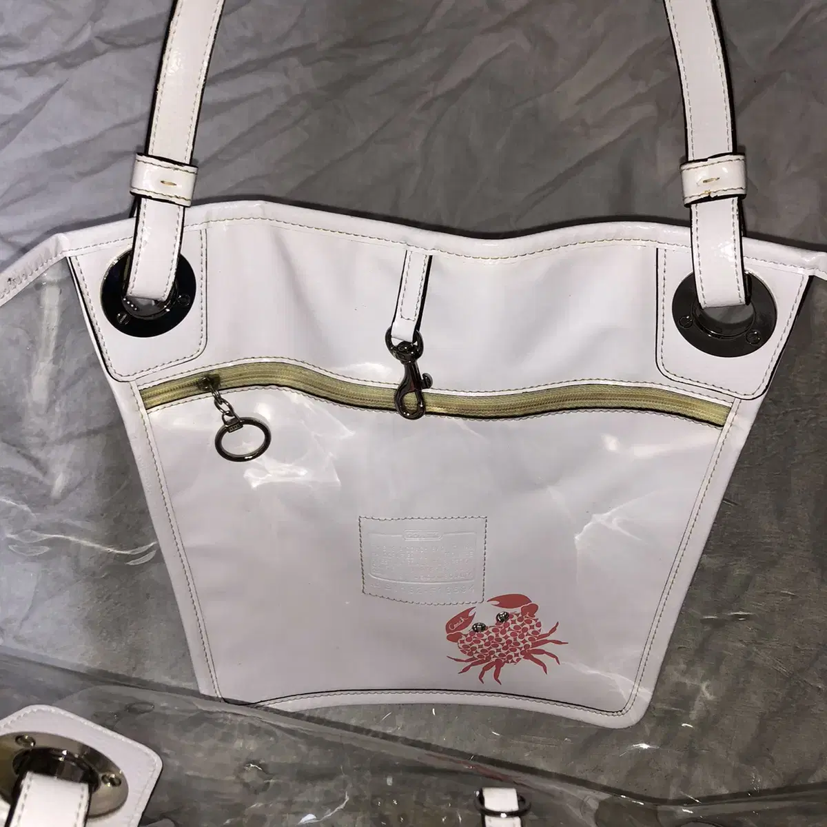 Vintage Coach transparent beach bag