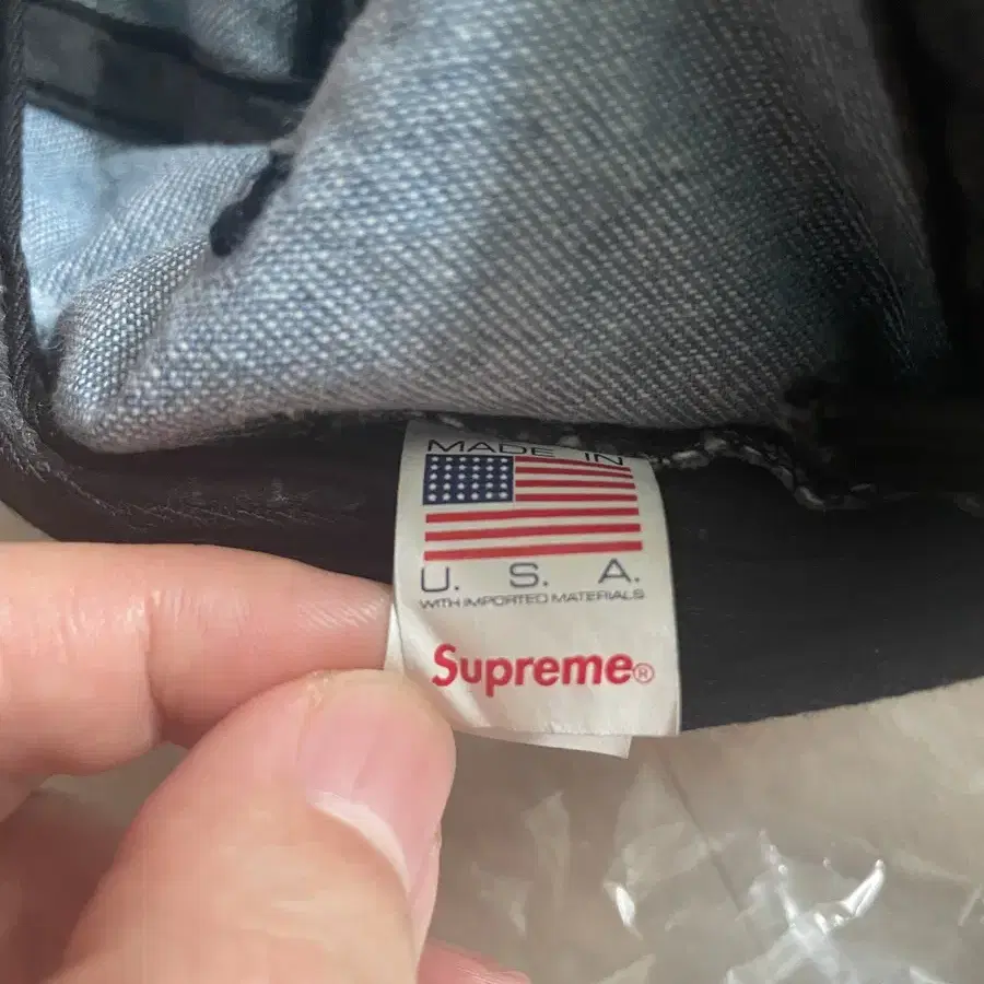 Supreme Washed Chino Twill Camp Cap 데님