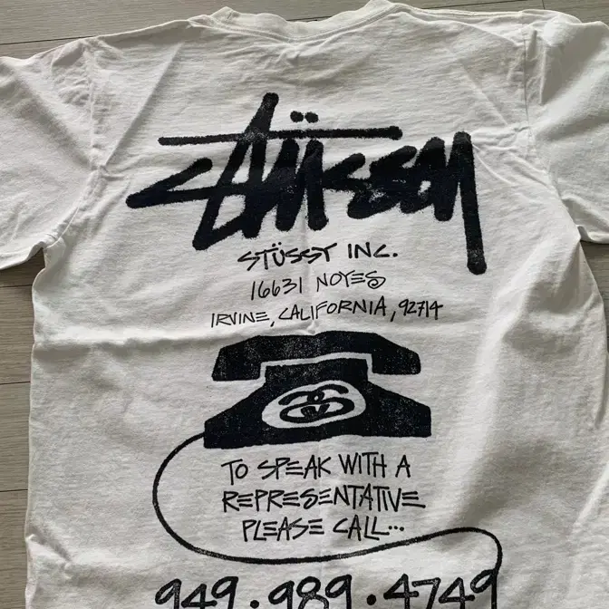 Stussy Old Phone Pigment Dyed T-Shirt