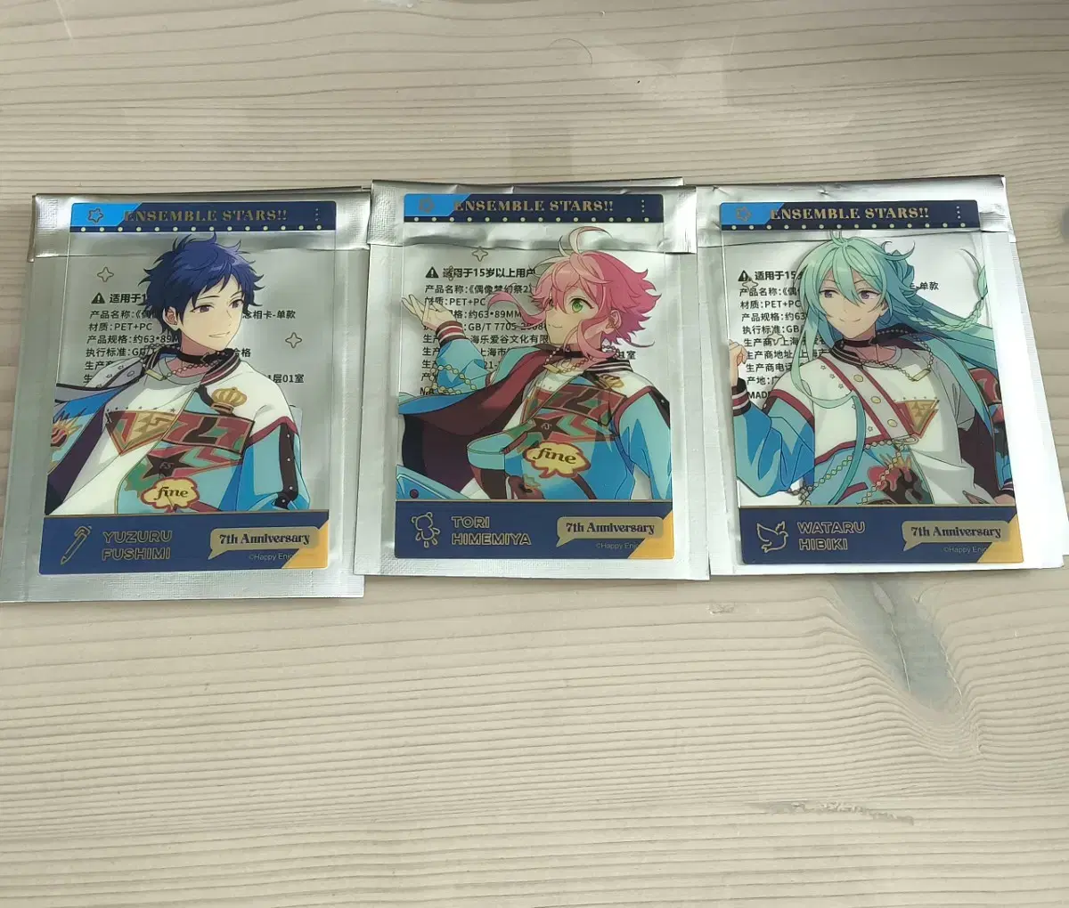 Angsta Jungle Star 7th Anniversary Clicca Clear Card acrylic Pasha Tori Wataru Yuzuru