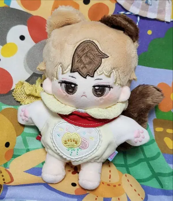 무속성 꾸이 15cm 인형 스카프 꼬리포함 고양이 쥐포