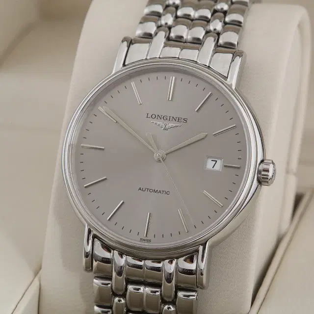 론진 Longines 프레장스 썬레이 실버 다이얼 오토매틱