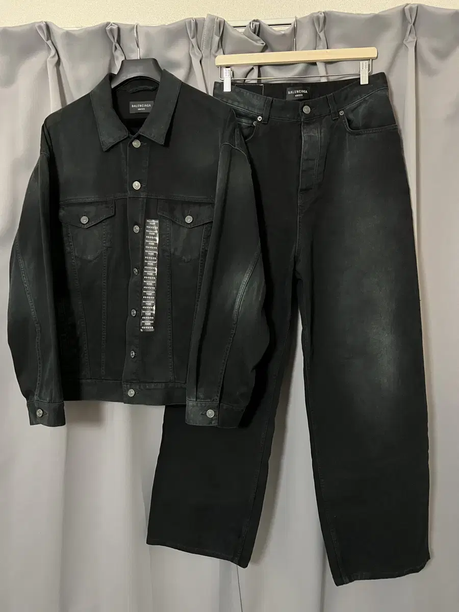 [1,XS] Balenciaga size sticker denim set-up jacket pants