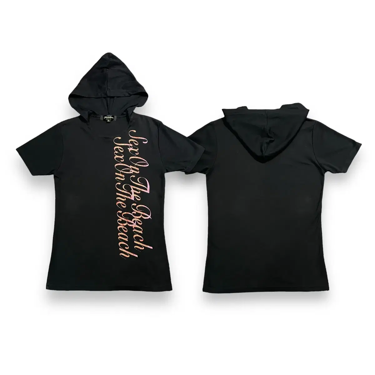 Punk lettering half hoodie