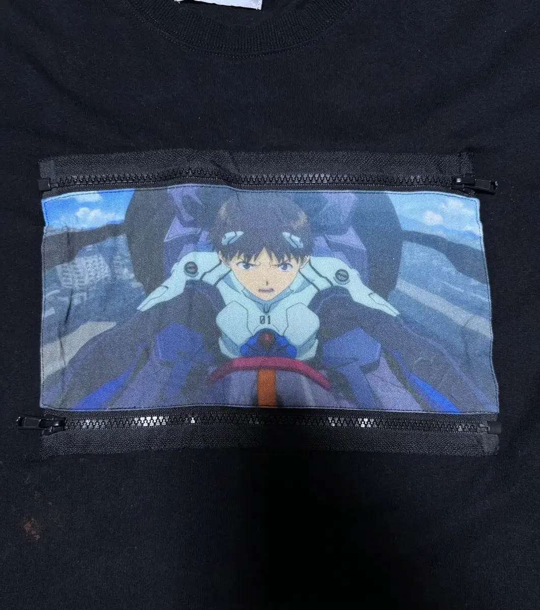 Jouetie Evangelion New Movie Shinji Ikari Zipper Detail T-Shirt