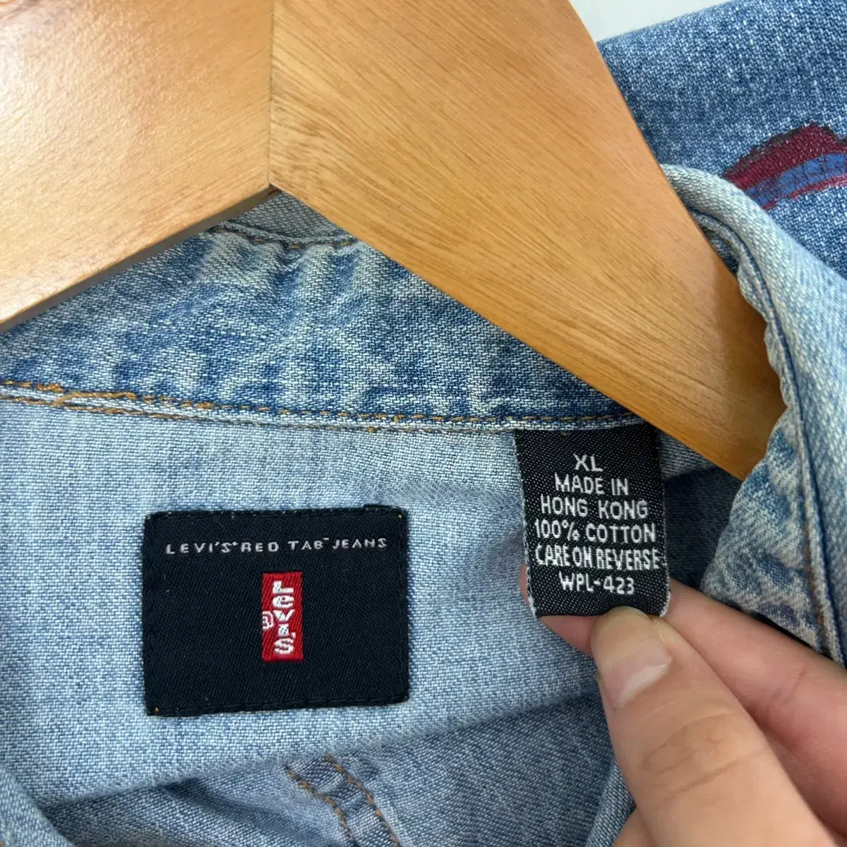 Levis 리바이스 레드탭 헨드페인트 데님 셔츠