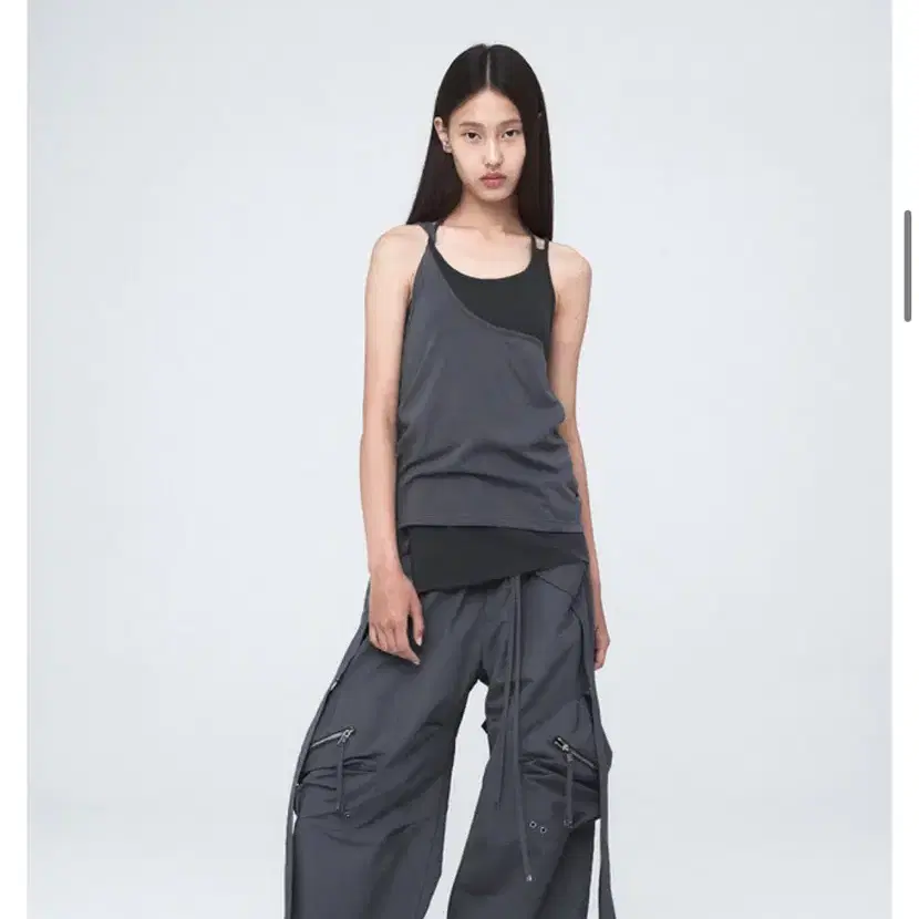 나체 CONVEX TIE CARGO PANTS (UNISEX) CHARC