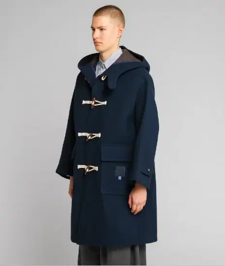 (2) Fumito Kanryu Duffel Coat Navy