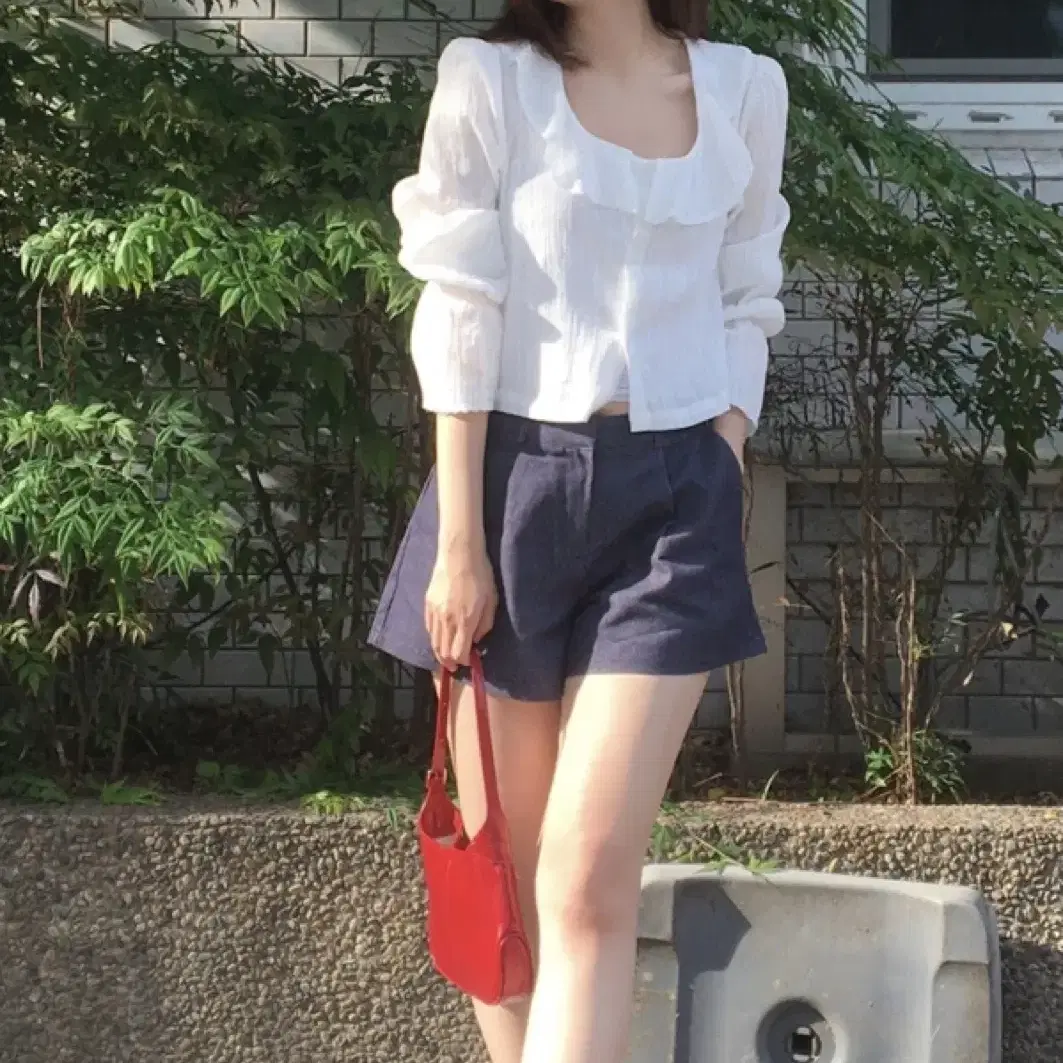 애니웨이썸머 블라우스 melt frill blouse