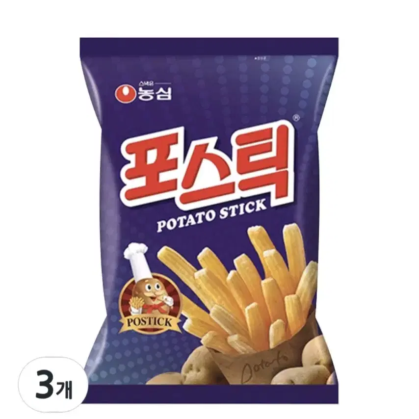 포스틱 84g 3개 무료배송 농심 과자 군것질