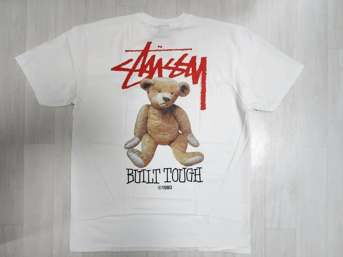 Stussy Built Tough Short Sleeve White L