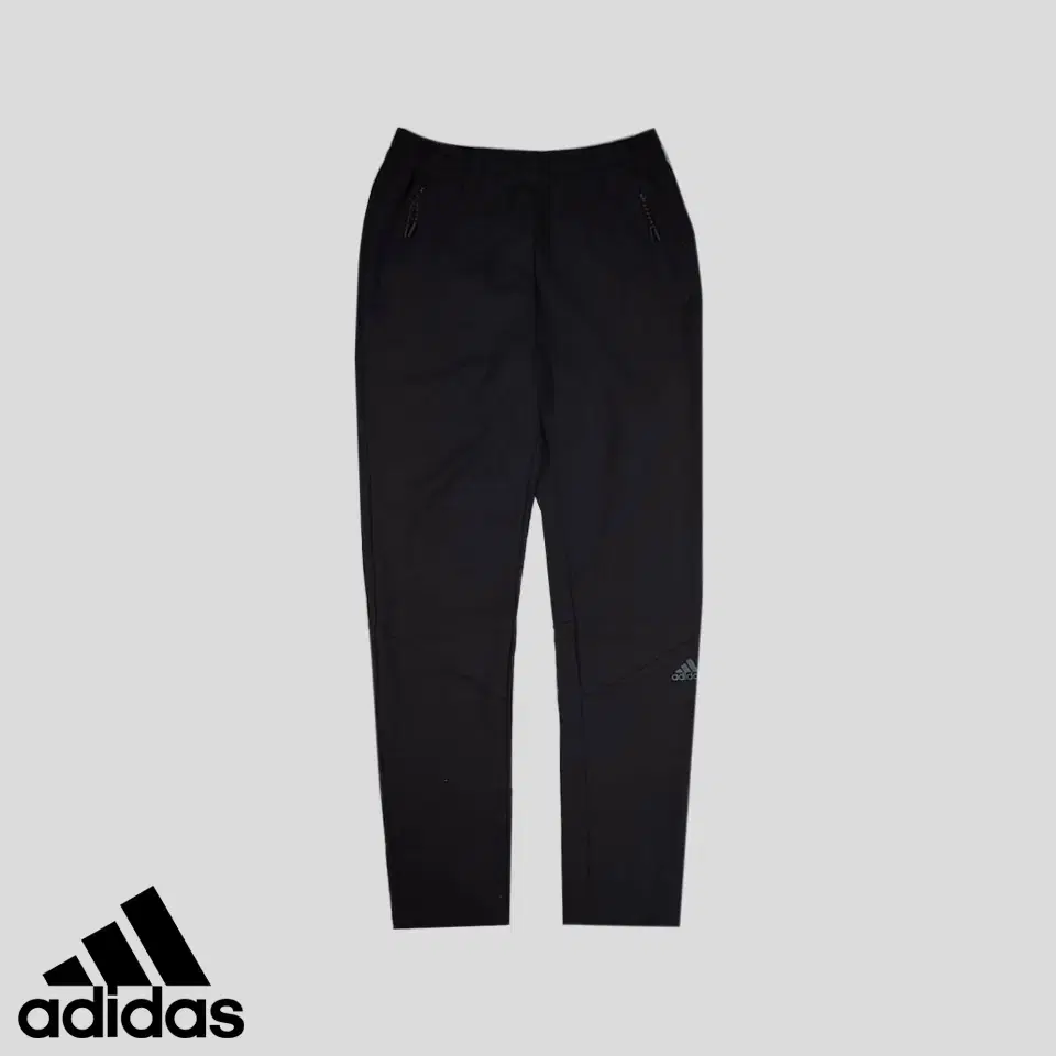 Adidas Black Charcoal Tricot Printed Logo Banded Jersey Sweatpants 26-30