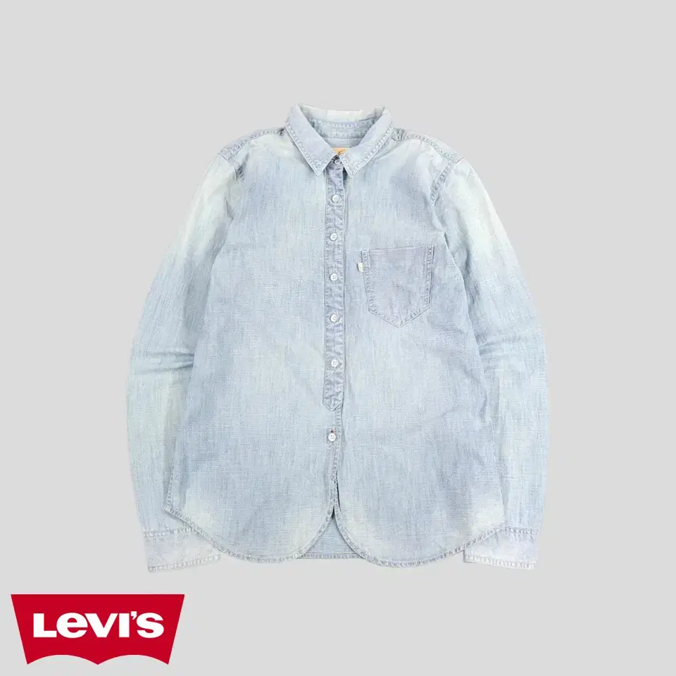 Levi's Light Blue Wash Sand Wash Whitetab Chest Pocket Cotton100 Amecazi Workwear