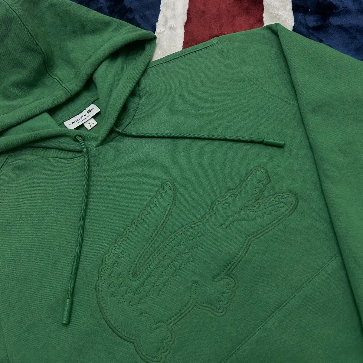 [L]Lacoste Appliquéd Logo Hoodie/Green/Black