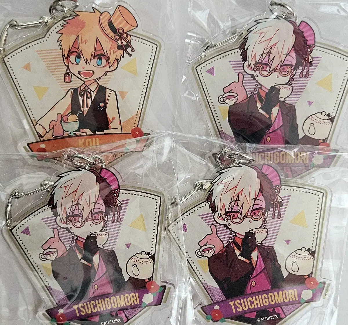 Tea Party acrylic Original artwork keyring (Jibak-boy Hanako-kun official goods Underground-kun Hanako)