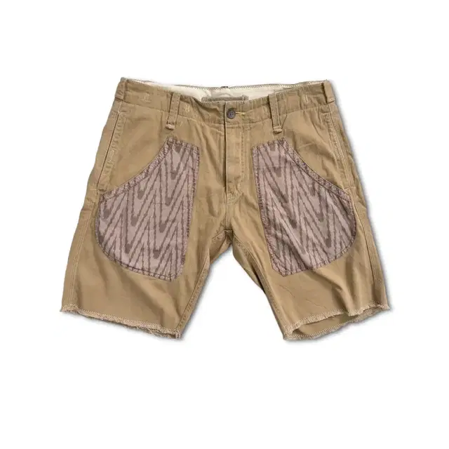 vintage zigzag khaki shorts