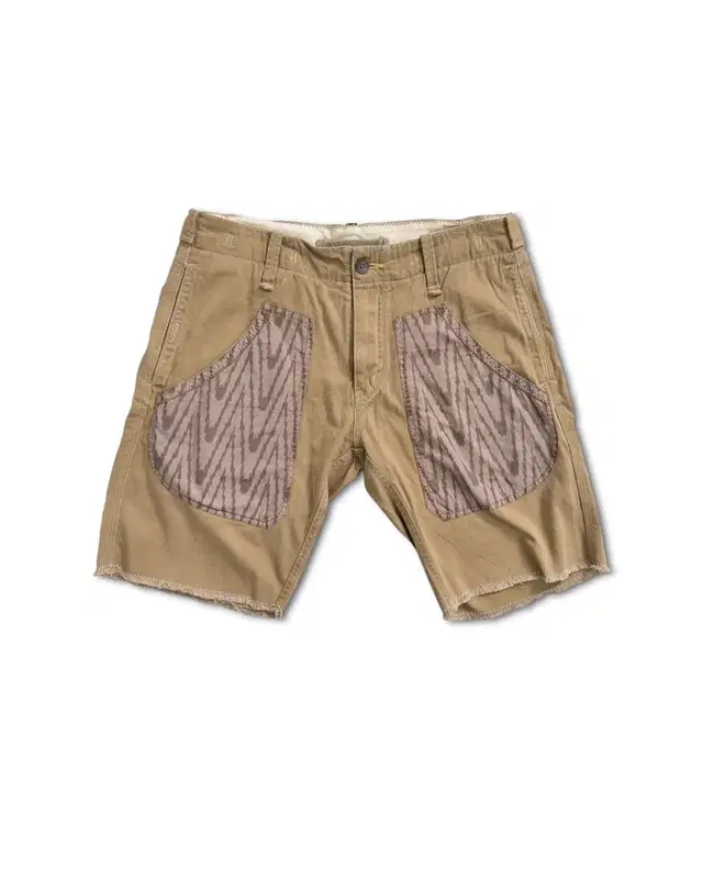 vintage zigzag khaki shorts