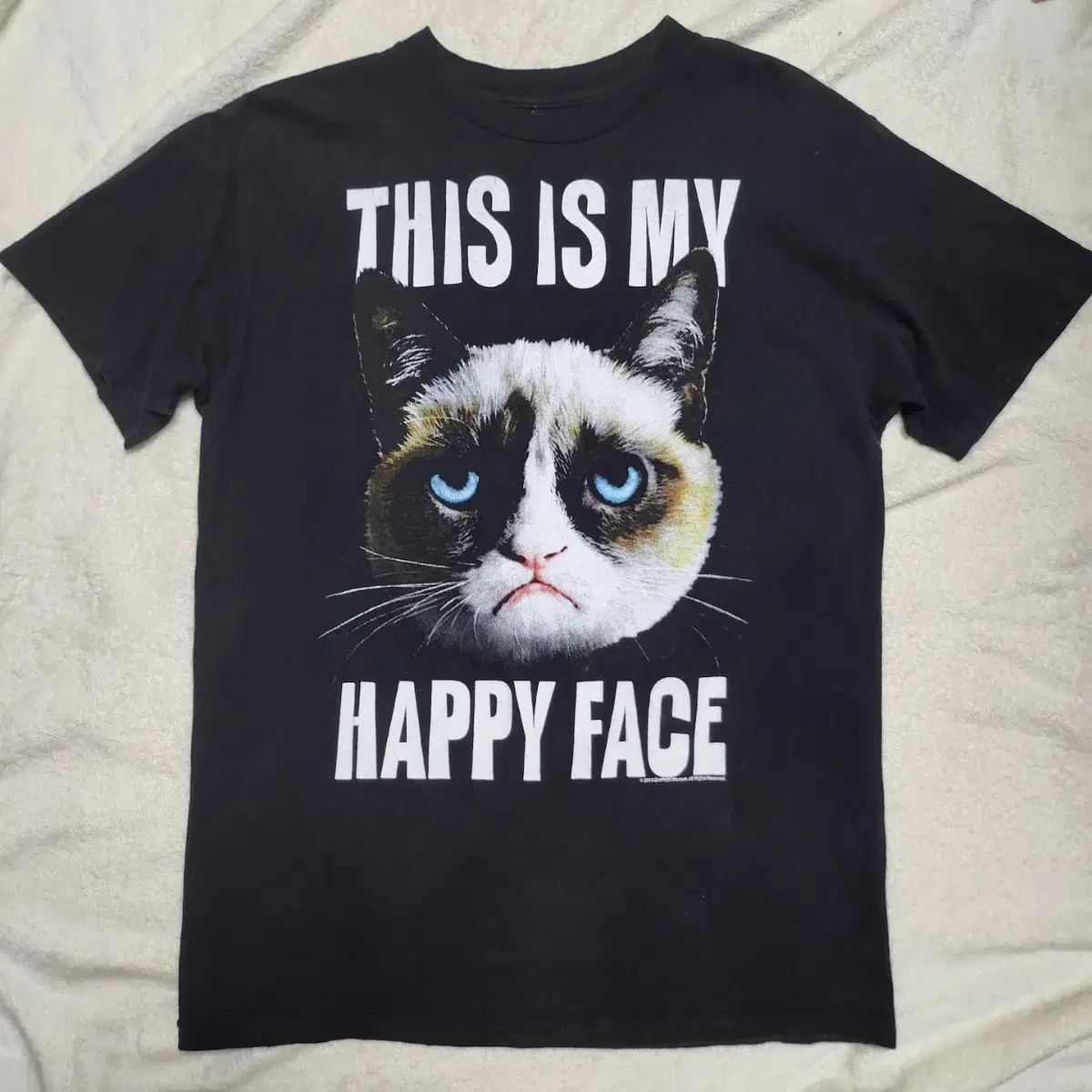 GRUMPY CAT 해피페이스 고양이 반팔 M