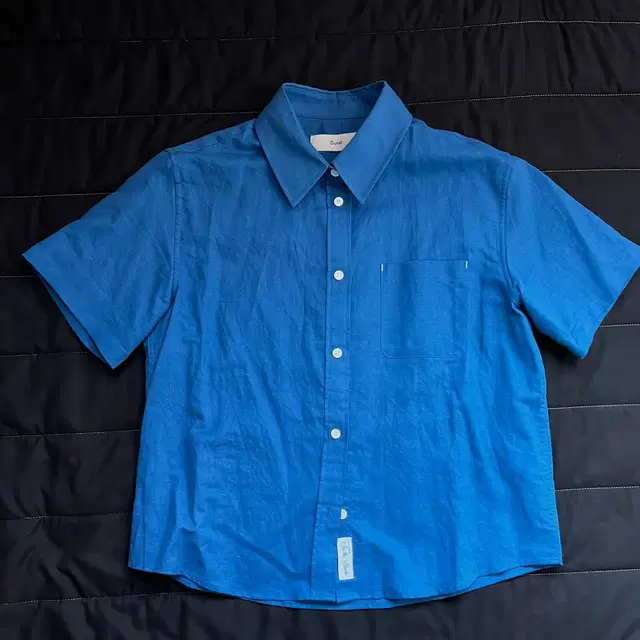 던스트/CROPPED LINEN SHIRT/blue/S