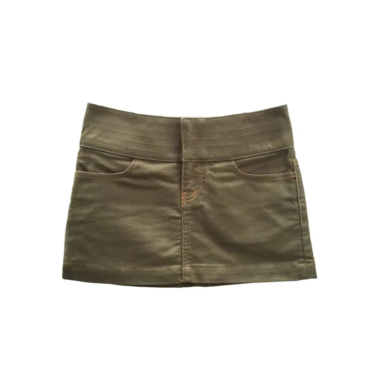 Vintage khaki stitch skirt