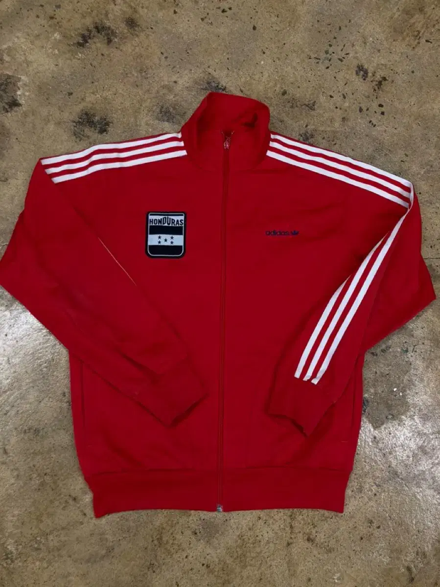 (Genuine/M) Adidas Rare Ondurastrack Tops Jersey Red