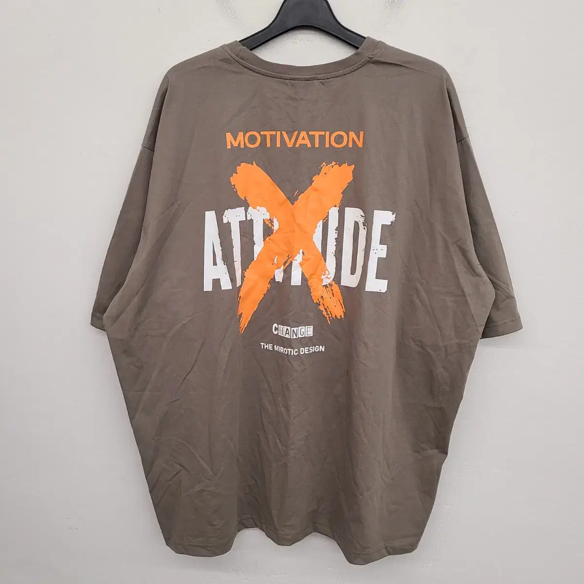 [120/4XL] 바이모노 ATTITUDE 프린팅 반팔티