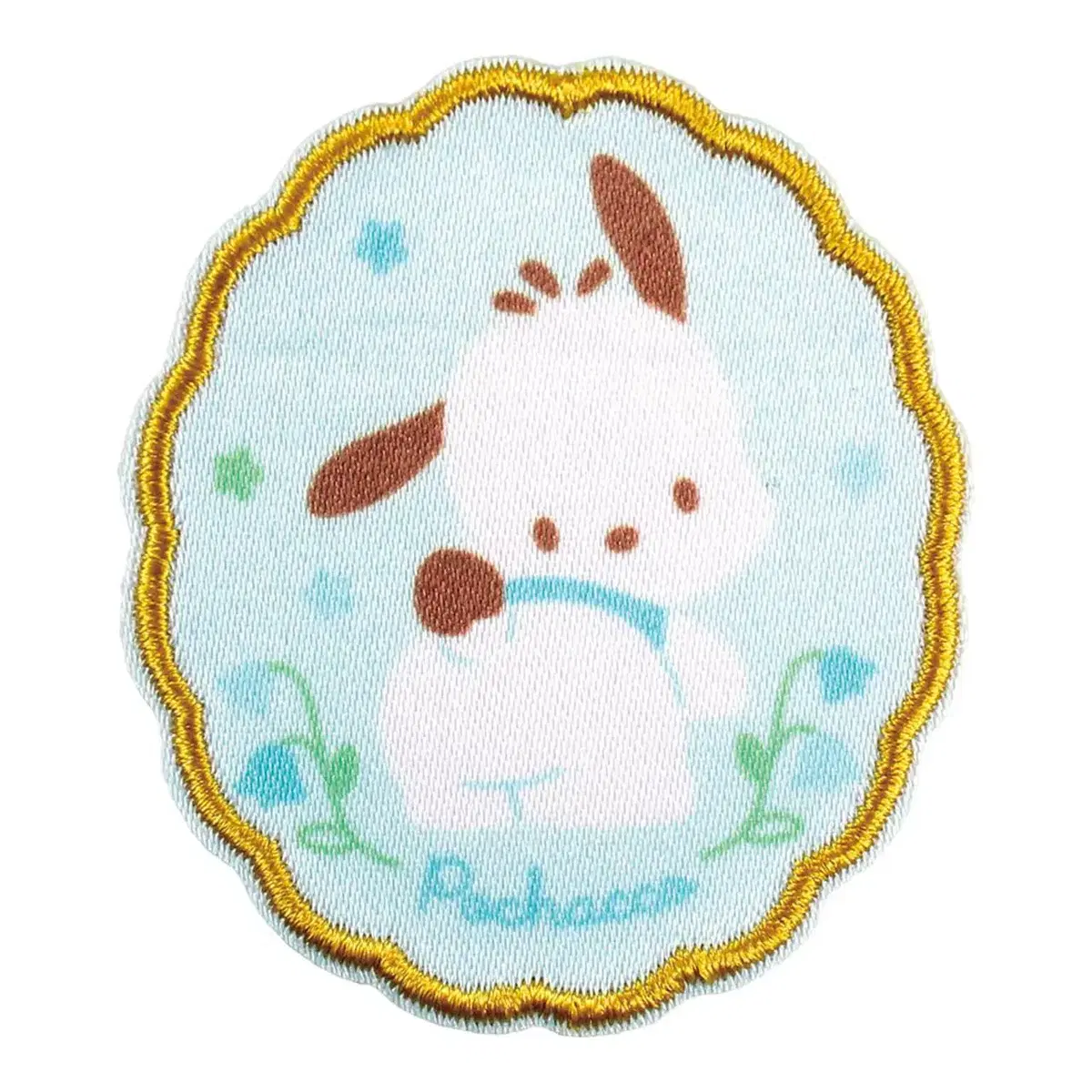 Sanrio Gold Leaf Embroidery Wa-pen Seal sticker Pochacco