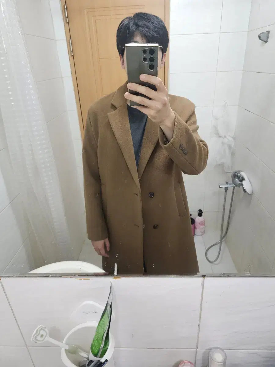 Camel Long Coat (Shared Fit)