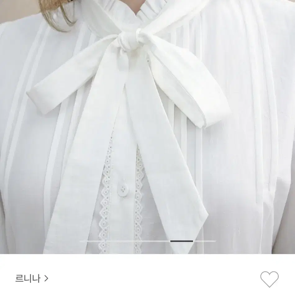 르니나 리본 셔츠 블라우스 CAITLYN frill neck shirt