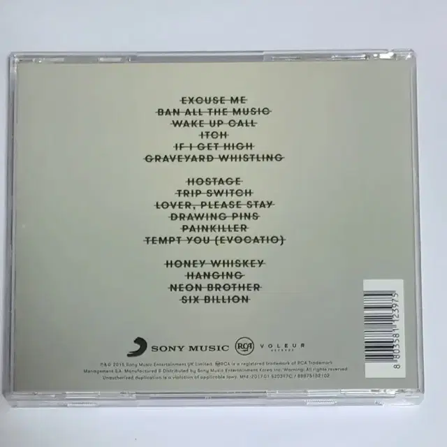 낫띵 벗 띠브스 Nothing But Thieves 앨범 시디 CD