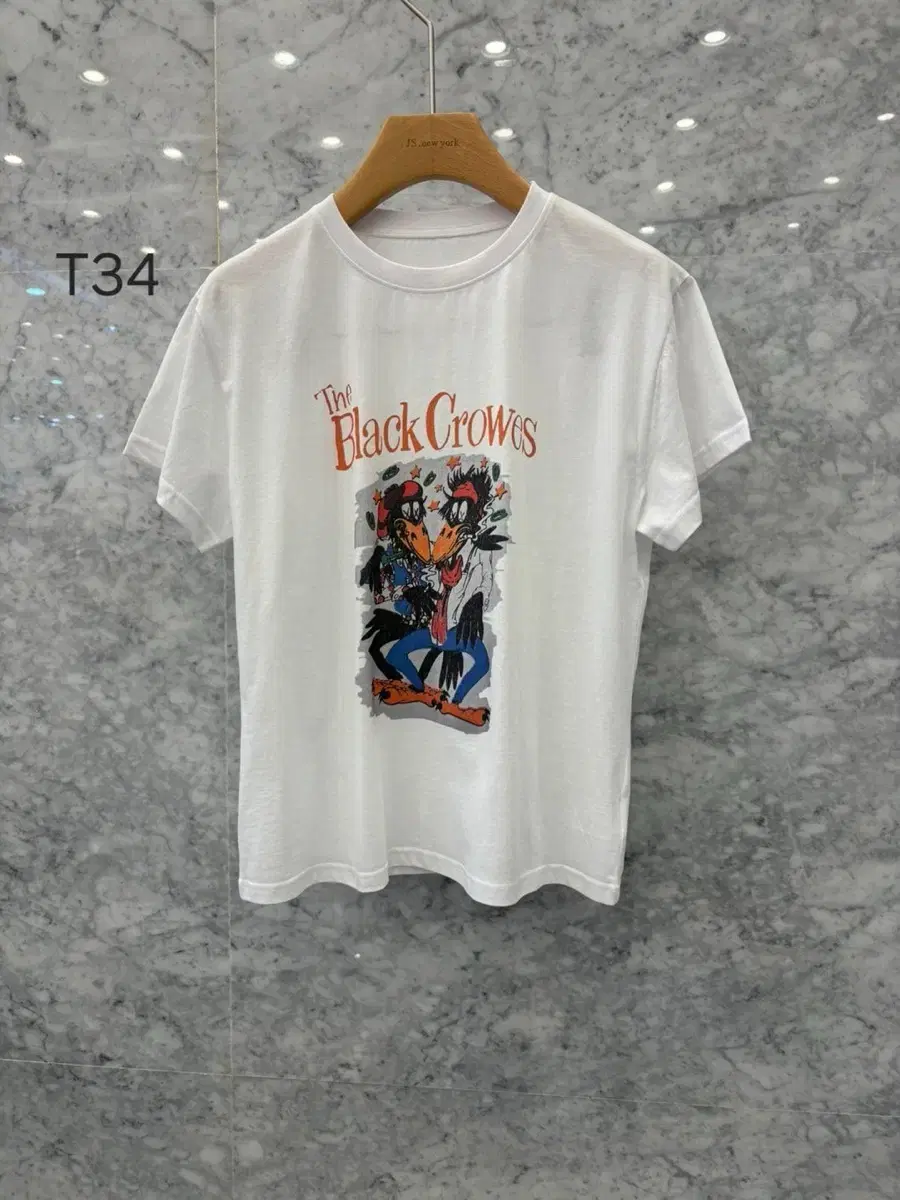 JS New York Style New Arrivals (same-day shipping) 2024 S/S Short-sleeved T-shirt with print