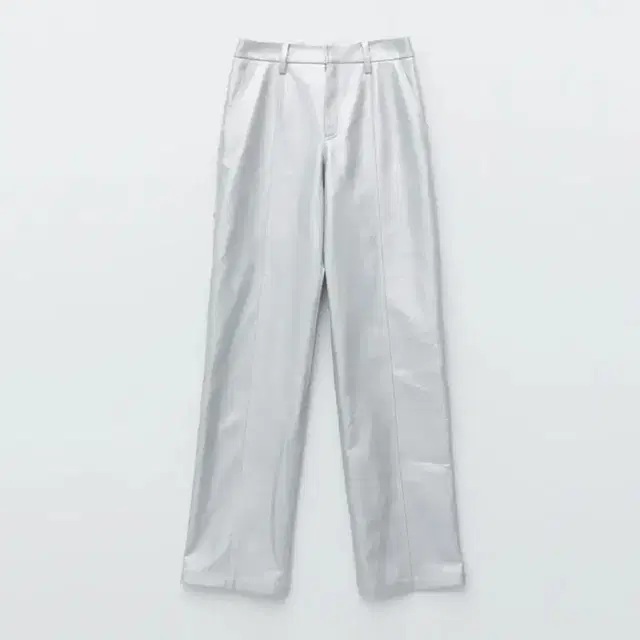 마뗑킴STITCH ECO LEATHER PANTS 실버 s