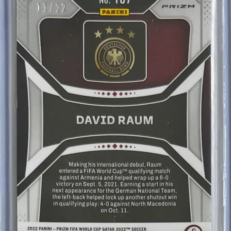 라움 2022 PANINI PRIZM QATAR MAROON /22 RC