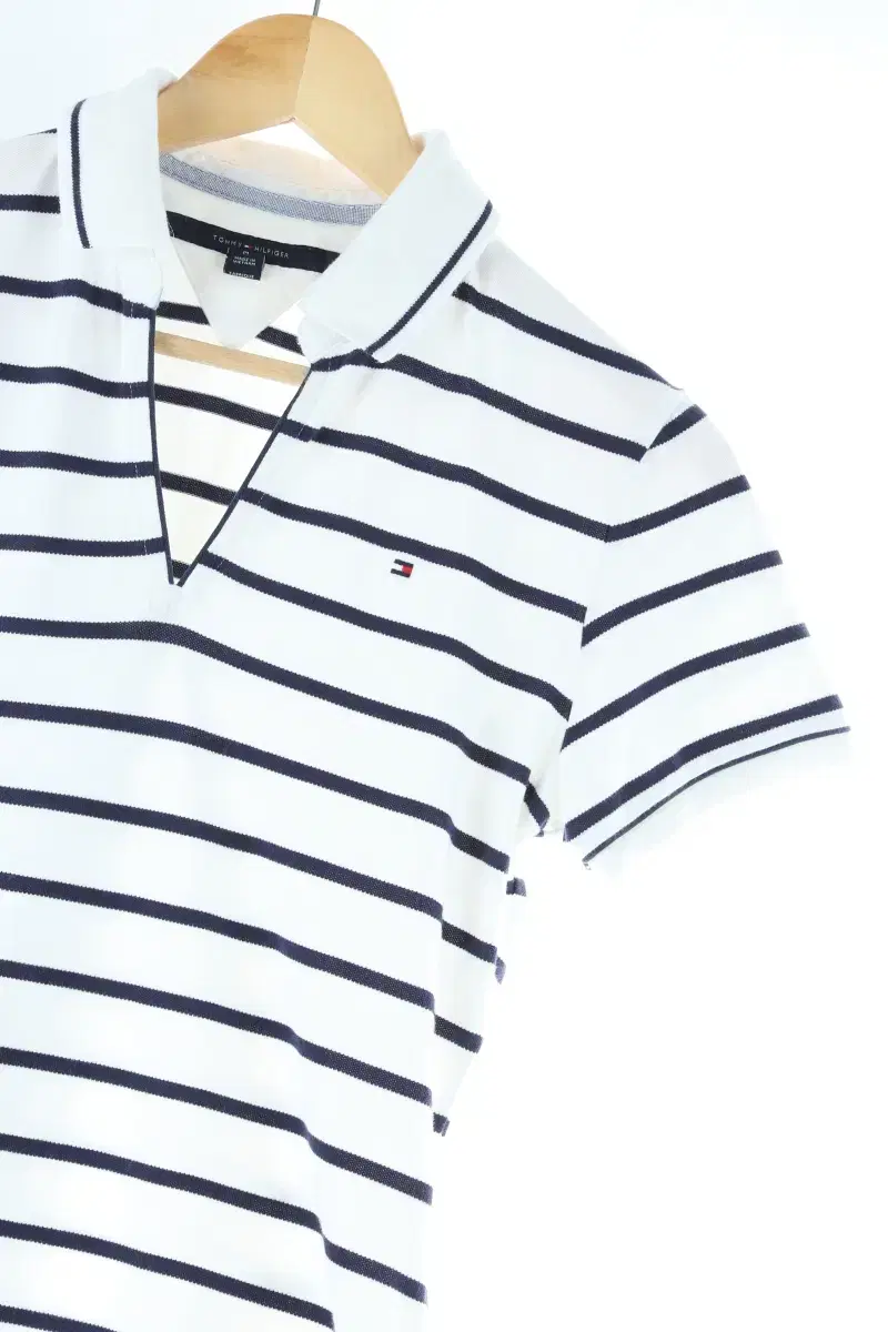 W(M) Tommy Hilfiger Vahn kara T-Shirt White Stripe Slim Fit-DC42