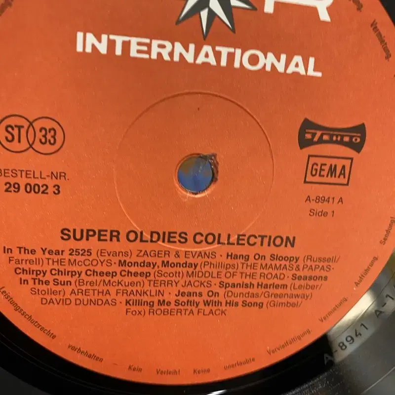 SUPER OLDIES COLLETCION  LP / AA832