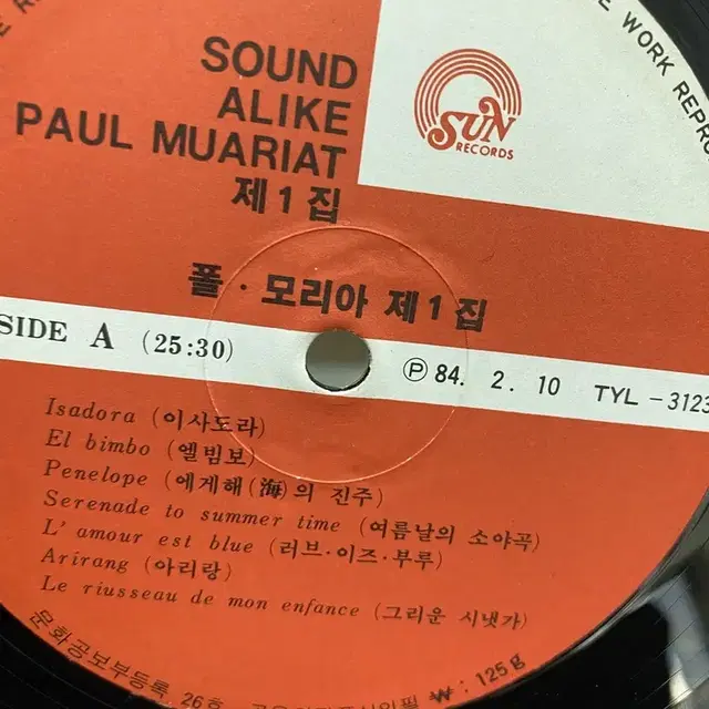 SOUND ALIKE PAUL MUARIAT 1집 LP / AA1008