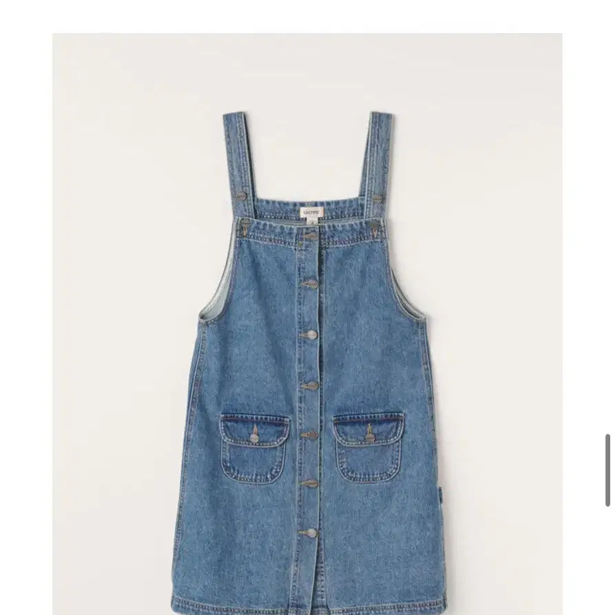 시엔느 Denim Suspender Dress (Blue) 멜빵청치마