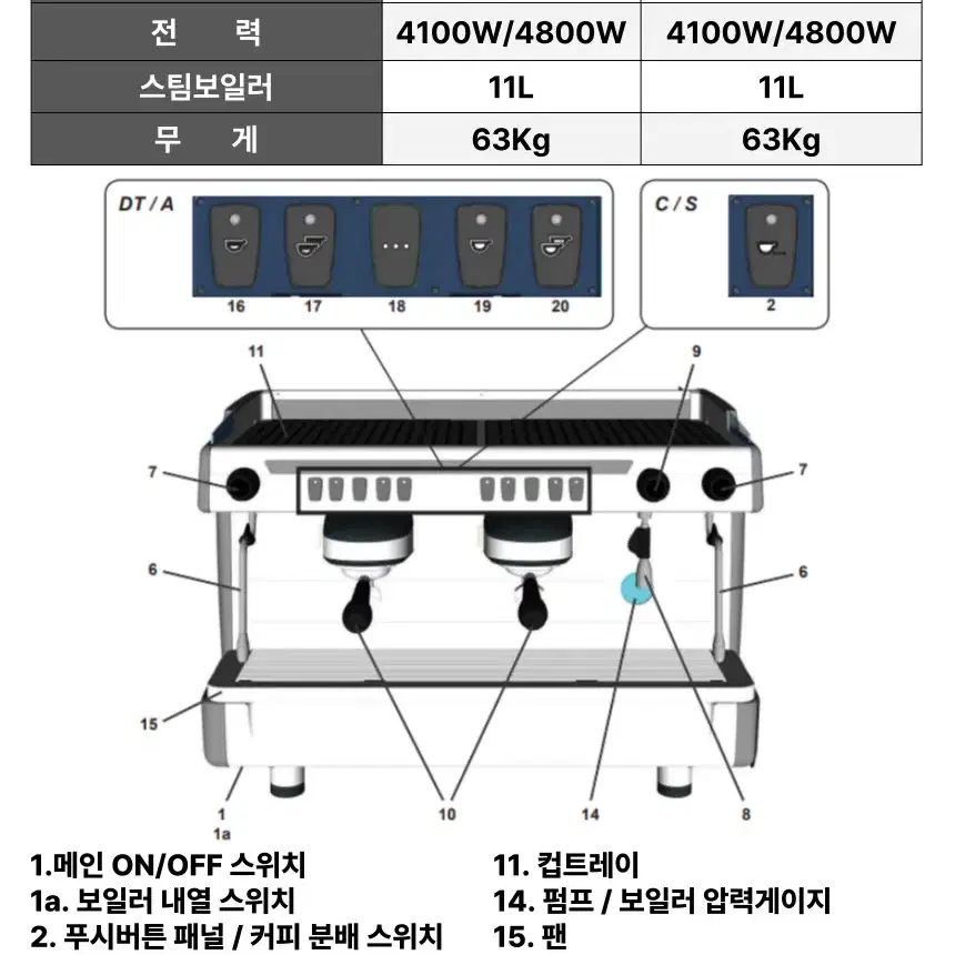 커피머신 라심발리M23 실사용 2년