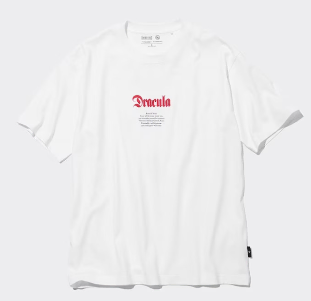 New in Japan jiu by UNIQLO Undercover Collaboration Dracula White Short Sleeve