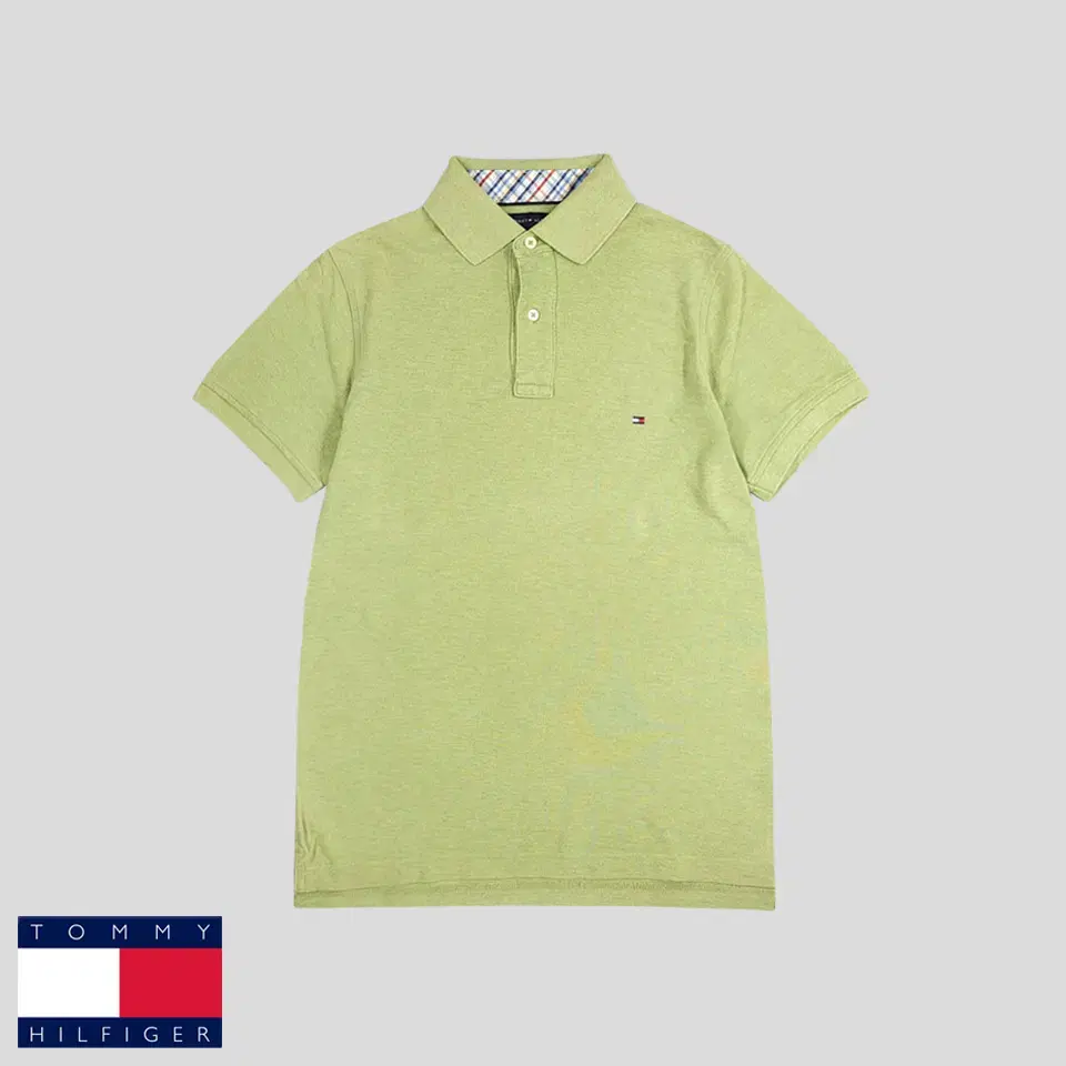 Tommy Hilfiger Light Pastel Green Mini Tommy Roger Cotton100 PK Pique Kara Neck