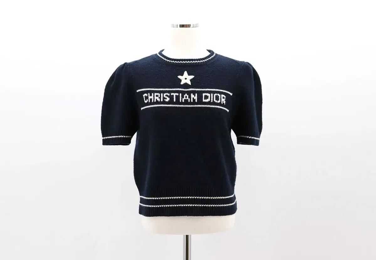 [Good second-hand prestige Busan store] Dior short sleeve sweater navy condition A+.