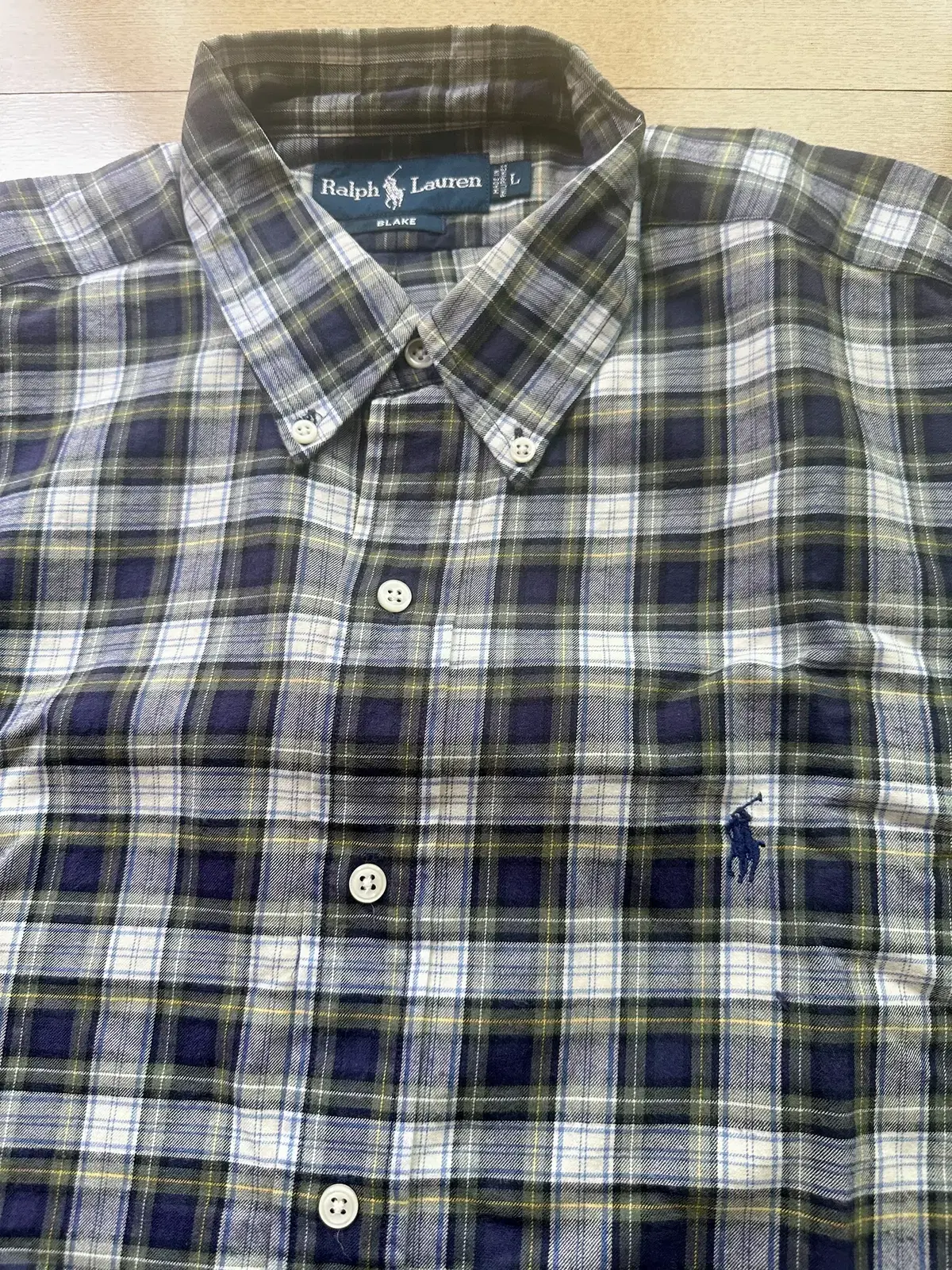 Polo Green-Blue Check Blake Fit Shirt L 105-110