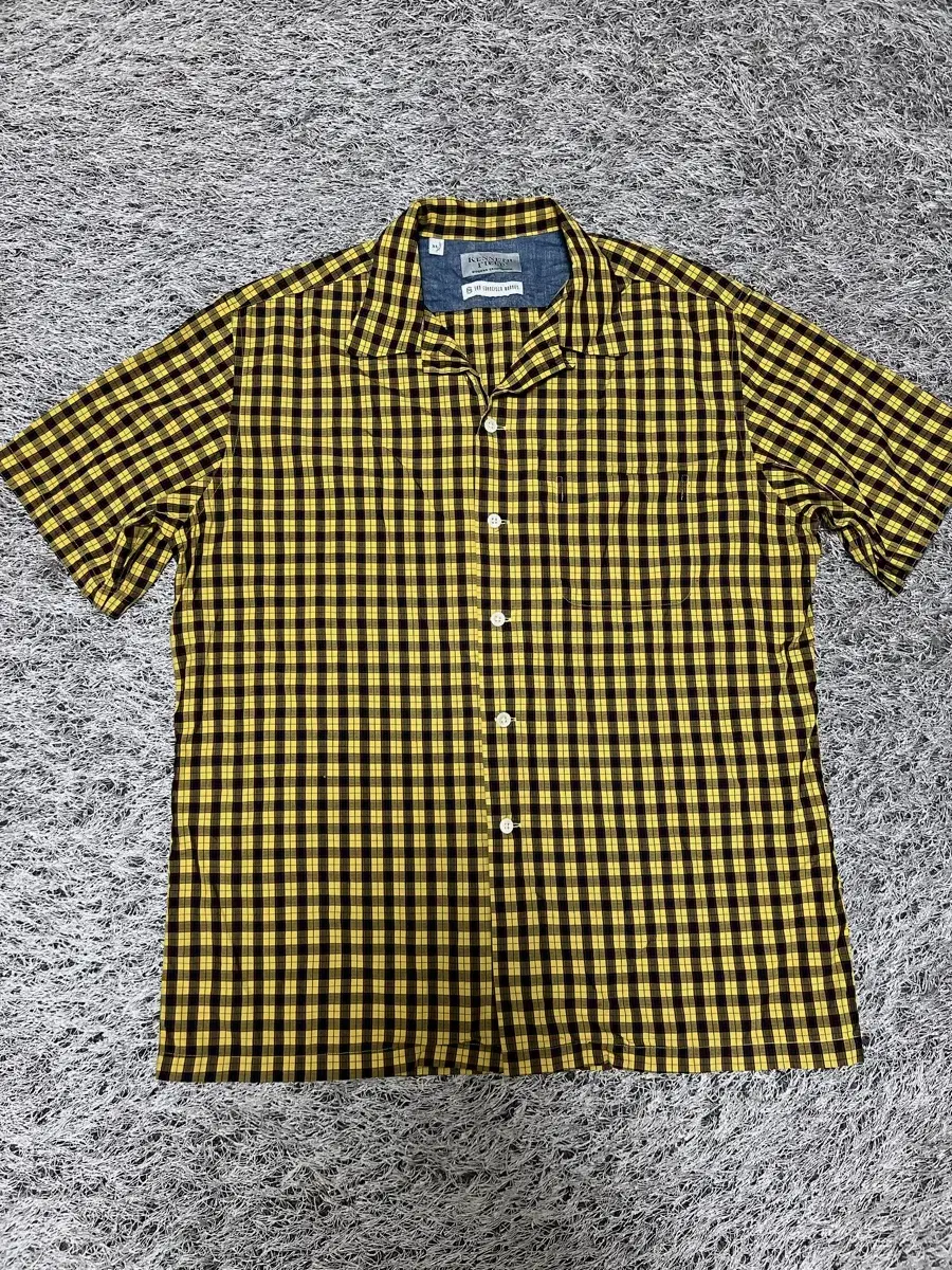 XL) Check short sleeve shirt