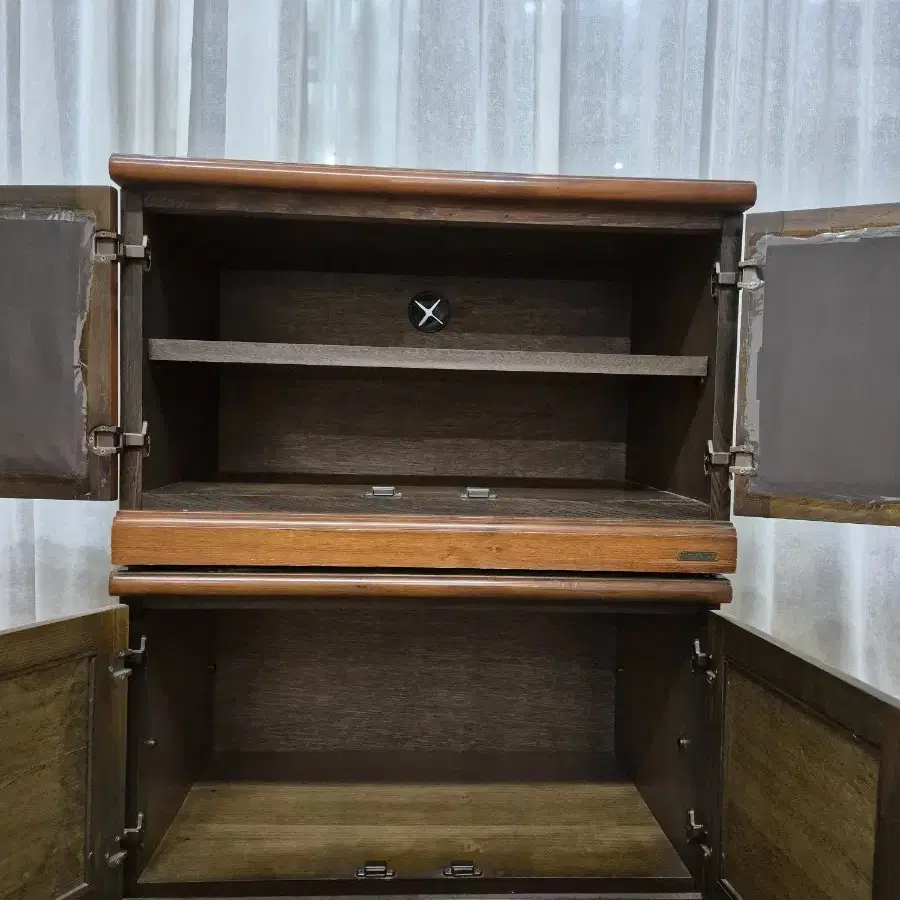 80S 빈티지 파인우드 수납장 2EA Timber Furniture